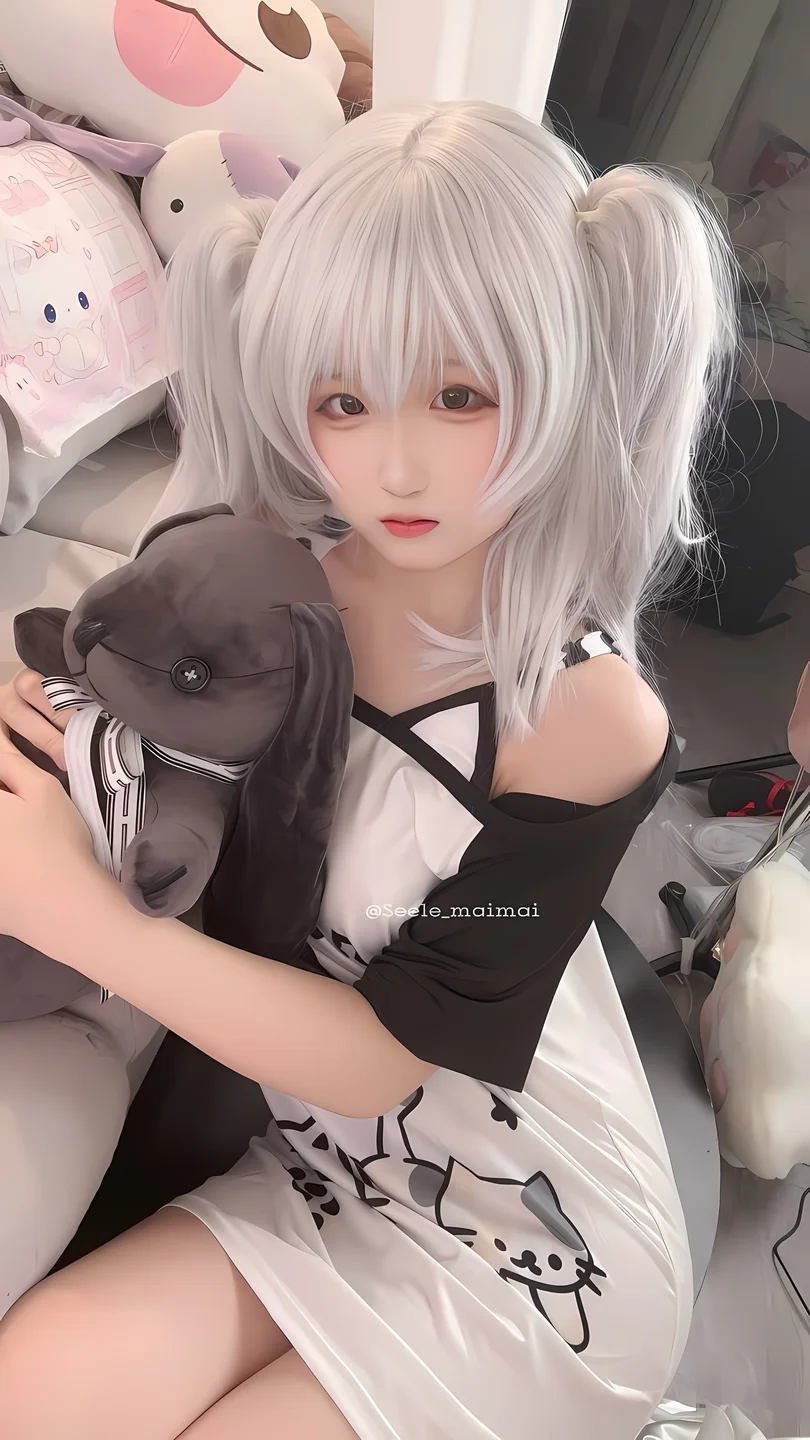seele麦麦 - No.021 白色双马尾 [16P-82MB] tg@simisebaisi 【丝足阁】009.webp